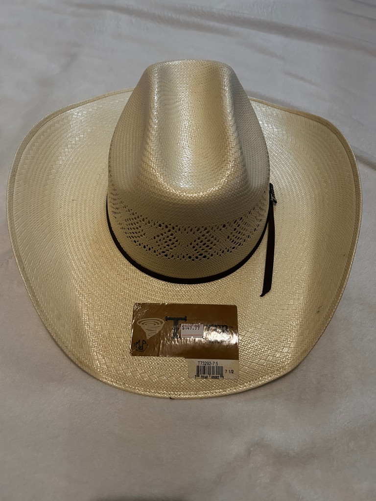 Twister Cream Straw Cowboy Hat With Black Trim